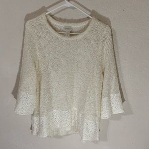 chico’s wool long sleeve shirt/sweater